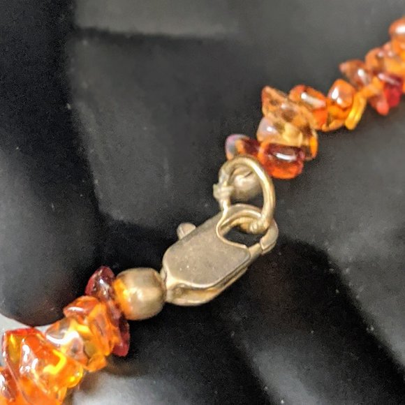 Vintage Amber Stone Pendant Necklace Hippie Spiritual Boho Chic Fashion Jewelry - Picture 13 of 16